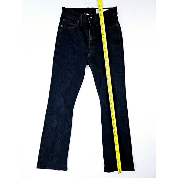 Rag Bone Size 23X29 Women Nina High Rise Bootcut No Fade Black Denim Logo Jeans - Picture 13 of 13